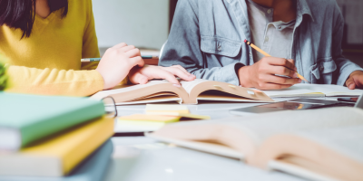students studying
