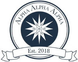 Alpha Alpha Alpha logo. Est. 2018.